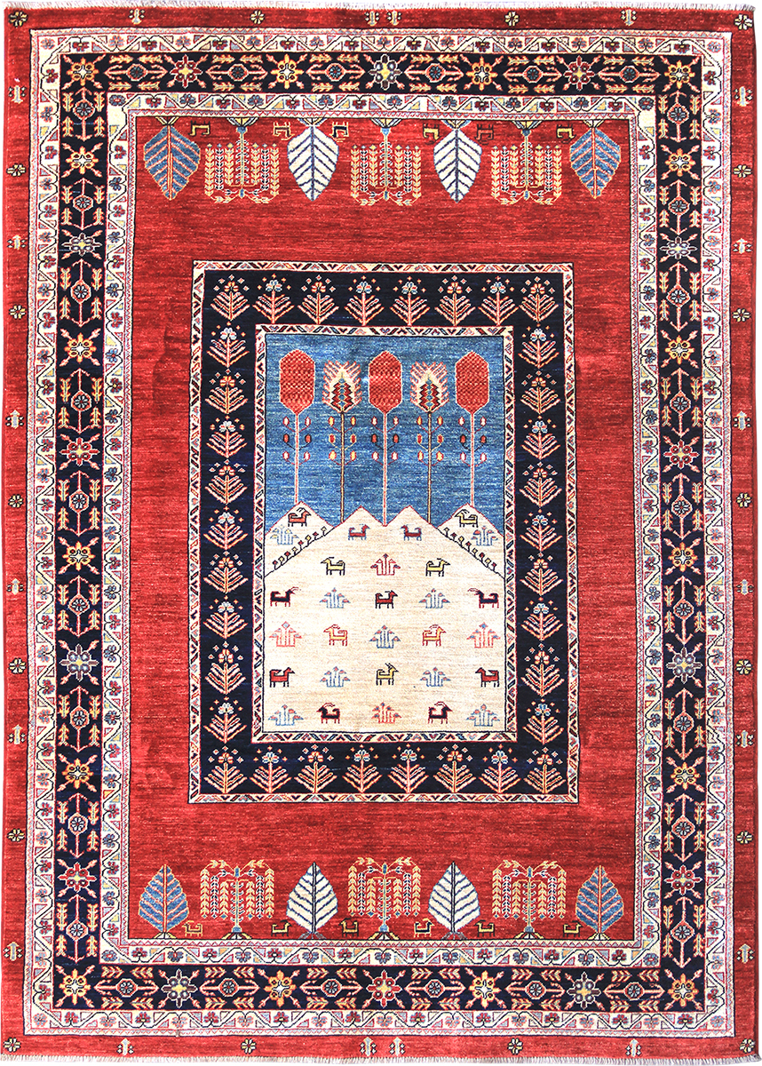 Bakshaish Mountain and Tree Rug