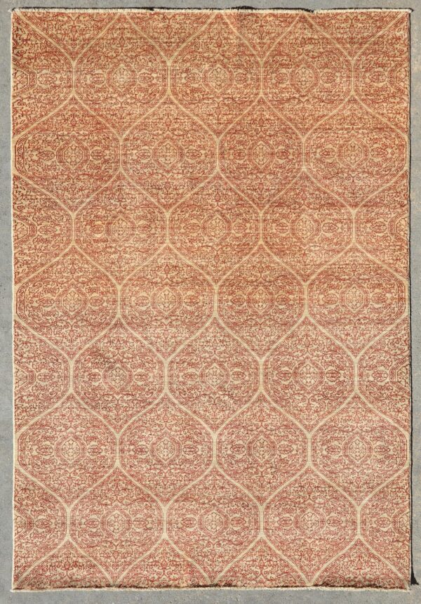 Afghan Jaal rug knotted by hand with hand-spun, vegetable-dyed wool, with roots in the Persian and Mughal weaving traditions.