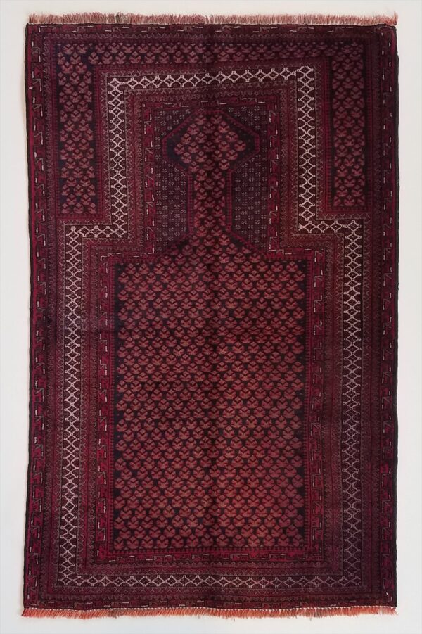 Afghanistan Balouch prayer rug knotted by hand.