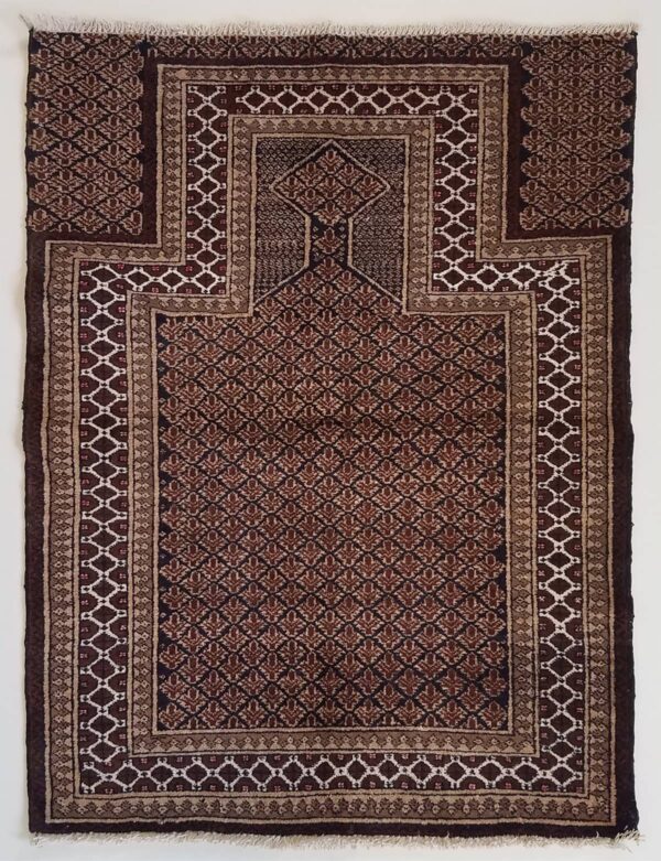 Afghanistan Balouch prayer rug knotted by hand.