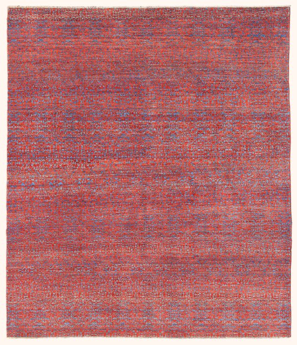 Afghan all-over Mamluk rug knotted by hand with hand-carded, hand-spun, vegetable-dyed wool.