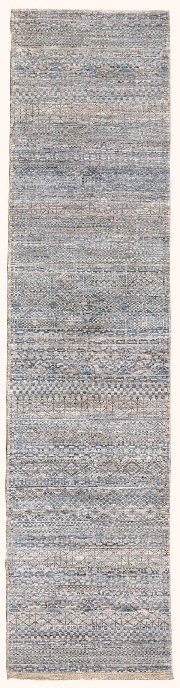 Afghan Gabbeh rug knotted by hand with hand-carded, hand-spun, vegetable-dyed wool.