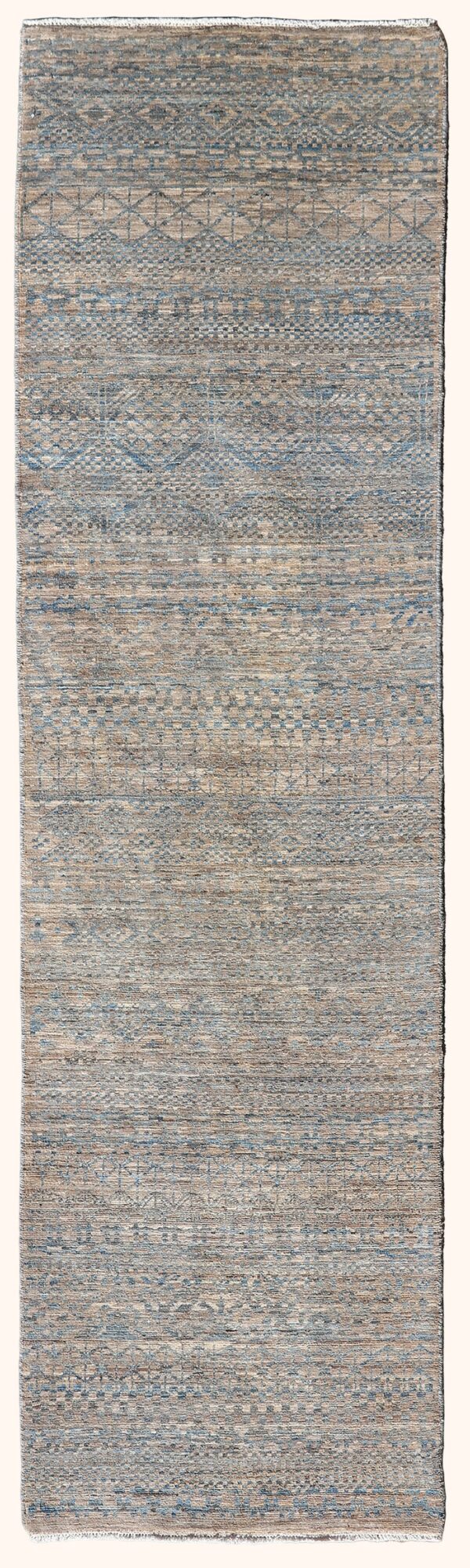 Afghan Gabbeh rug knotted by hand with hand-carded, hand-spun, vegetable-dyed wool.