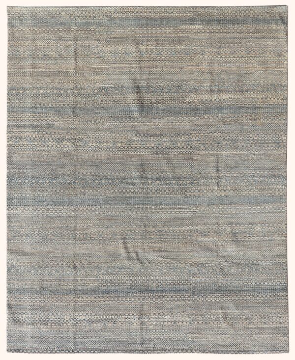 Afghan all-over Gabbeh rug knotted by hand with hand-carded, hand-spun, vegetable-dyed wool.
