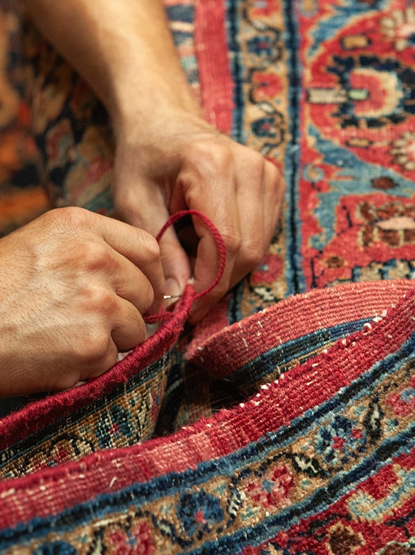 Rug repair at Kalyani Rugs